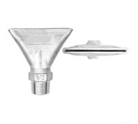 Buse de bec de canard en acier inoxydable - Tête de pulvérisation large et plate - Buse de soufflage d'air industriel - Pour refroidissement de la vapeur et de l'eau - Nettoyage robuste (1 mm)