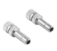 Buse de brouillard galvanisée rapide de 6 mm pour jardin, brumisateur d'eau fine pour serre, terrasse, pelouse, système d'irrigation extérieur, tête de pulvérisation en métal, kit de pièces de