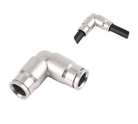Buse de brumisation à verrouillage coulissant, tés buse 3/8" avec pour système refroidissement, connecteur d'extrémité en laiton 10/24 UNC brouillard haute pression, buses no 2pcs Quick-connect elbow
