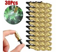Buse de brumisation réglable, 10/30 pièces, brumisateur d'eau pour jardin, Patio, arroseur de pulvérisation en laiton, atomisation d'irrigation de jardin, buse unique 30PCS