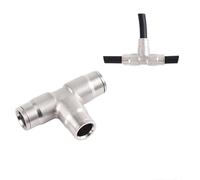 Buse de brumisation réglable en laiton, buse de brumisation 1/4" connecteur rapide haute pression 10/24 UNC 2pcs Quick-connect tee