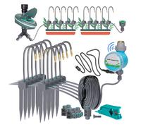 Buse de brumisation réglable pour jardin, 20 cm, 30 cm, 50cm, coude libre à 360 °, refroidissement, d'argile, humidification, pulvérisateur, connecteurs à poussée rapide Hx5m kit