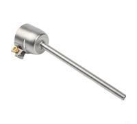 Buse de chaleur 1600 W à pointe ronde étendue en acier inoxydable pour soudure plastique, réparation de joints profonds, accessoire en métal argenté