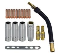Buse de contact de 0,8 mm, filetage M6, et support de buses, diffuseur et protecteur, ensemble de 18 pièces, pour torche de soudage MIG