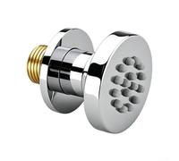 Buse de corps pour douche, ronde réglable, fonction massage encastrée | Laiton massif antirouille, buse rotative pour la relaxation musculaire, design mural, convient aux systèmes de douche (chromé
