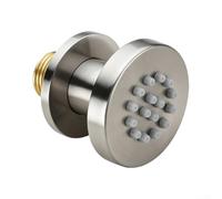 Buse de corps pour douche, ronde réglable, fonction massage encastrée | Laiton massif inoxydable - Buse rotative pour la relaxation musculaire - Design mural - Convient pour les systèmes de douche