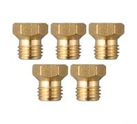 Buse de cuisinière à gaz, 6 pièces en laiton pour kit d'injecteur de propane GPL, kit de conversion de filetage M6 x 0,75 pour chauffe-eau et cuisinière, plusieurs tailles d'ouverture 0,5/0,65/0,87 mm