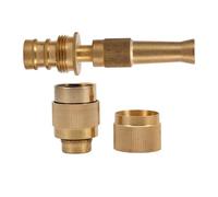 Buse de Jardin en Cuivre Réglable avec Joint Pivotant 1/2 Pouce | Nettoyage et Lavage Auto, Filetage Standard 1/2 Pouce, Design Convivial, Finition Or