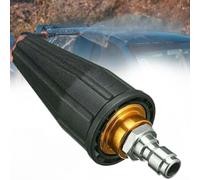 Buse de nettoyeur haute pression 2600 PSI Turbo Embout rotatif 6,35 mm Connexion rapide pour nettoyage de terrasse, allée, terrasse en acier inoxydable