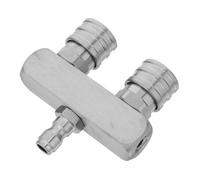 Buse de Nettoyeur Haute Pression à Double Tête en Acier Inoxydable | Raccord Rapide 1/4 Pouce, Sortie Jumelée, Installation Facile, pour Véhicules à Châssis Haut et Moyeux