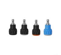Buse de nettoyeur haute pression en acier inoxydable 304 avec manchon en silicone - Pointe turbo rotative pour nettoyage du béton - 25 degrés - 65 mm de long - Noir, orange, bleu, gris (40°030)