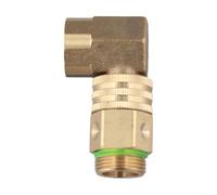 Buse de pulvérisation en cuivre à 90 degrés, pulvérisateur agricole à connexion rapide, raccord incurvé pour tuyau d'arrosage, adaptateur coudé en laiton massif pour irrigation, 22 x 1,5 mm, jaune