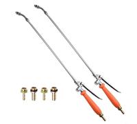 Buse de pulvérisation en métal de 73,7 cm avec raccord de tuyau enfichable en laiton, buse de pulvérisation de jardin inoxydable pour tuyaux de 3/8" et 1/4", jet d'eau réglable et verrouillage, orange
