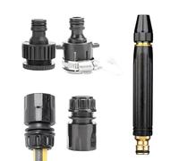 Buse de pulvérisation pour tuyau d'arrosage - Avec booster - 3 types de jets réglables - Anti-fuite - Buse d'eau haute pression puissante - Pour le jardinage, le lavage de voiture, le lavage des