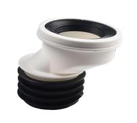 Buse de raccordement pour tuyau de toilette - Design droit ou excentrique avec joint en caoutchouc en PVC pour salle de bain - Réglage de l'alignement du système d'égouts - Décalage de 2 cm, 5 cm, 10