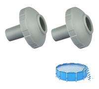 Buse de refoulement piscine - PZCC - Lot de 2 - Buse d'entrée rotative - Crépines incluses - 2.7x8.5x9 cm