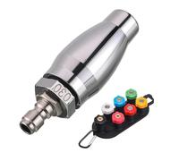Buse de turbine rotative pour nettoyeur haute pression, raccord rapide de 6,35 mm, 7 embouts avec support, 3600 PSI