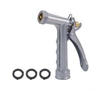 Buse de tuyau d'arrosage avec construction en métal robuste et déclencheur de style pistolet pour une sortie haute pression contrôlée dans un usage résidentiel en extérieur