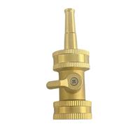 Buse de tuyau d'arrosage en laiton | Fournitures de jardinage antidérapantes et robustes avec valve | Buse de pression de tuyau d'arrosage | Pour lavage de voiture, maison, terrasse, robinet, machine