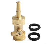 Buse de tuyau d'arrosage en laiton haute pression pour lavage de voiture - Pulvérisateur d'eau en métal avec contrôle du débit - Filetage standard