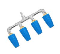 Buse de tuyau d'arrosage haute pression - 4 pulvérisateurs d'eau ergonomiques résistants à la rouille | Buse haute pression | pour lavage de voiture, jardinage, nettoyage de cours, maison, balcon