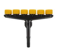 Buse de Tuyau de Jardin Réglable en Plastique Jaune | Pulvérisateur à Motifs Multiples, Débit Ajustable, Installation Facile, Serrage et Irrigation Agricole