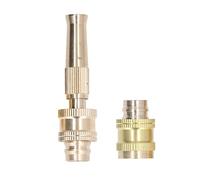 Buse de tuyau d'eau Buse de pulvérisation réglable résistante à haute pression avec diamètre de sortie de 15 mm pour le nettoyage du jardin et le lavage de voiture Alliage de