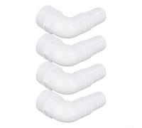 Buse d'entrée de piscine à 90° en ABS - Raccord pour tuyau de 32/38 mm avec filetage extérieur de 1½" - Robinet coudé robuste pour une circulation efficace de l'eau dans la piscine et (4 pièces)