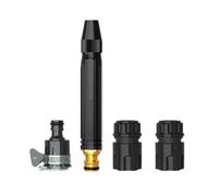 Buse haute pression pour tuyau - 16 cm - En - Arroseur réglable - Tuyau d'arrosage robuste - Pour lavage de voiture, nettoyage de la maison, jardin, cour, balcon