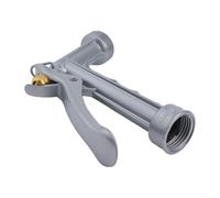 Buse Jardin Métallique Argentée Filetage Standard 5.5po | Débit haute pression, construction métal , pour idéal lavage auto, finition argentée robuste