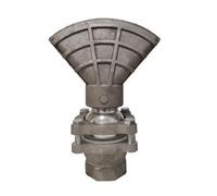 Buse Plate Canard Réglable, Buse en Alliage Renforcée avec Nervures, 21 Cm | Tête Pivotante En Métal, Buse D'arrosage avec Raccord DN50, Polyvalent, Services Municipaux, Professionnels du Nettoyage