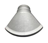 Buse plate en alliage, Buse à bec de canard, pulvérisation plate résistante aux hautes températures, argent, plusieurs tailles industrielles(Style A - 2-inch external thread)