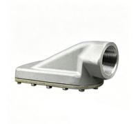 Buse plate en alliage, Buse à bec de canard, pulvérisation plate résistante aux hautes températures, argent, plusieurs tailles industrielles(Style X - 1.5-inch internal thread steel plate)