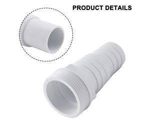 Buse pour piscine avec filetage de 1,5 pouce, conçue pour les tuyaux de 32 mm et 38 mm de diamètre, construction robuste en ABS