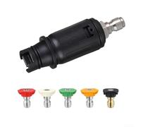 Buse Réglable 1/4 Pouce 3000 PSI pour Nettoyeur Haute Pression | Angle réglable, rinçage doux à scrubbing intense, connexion rapide 1/4 pouce, compatible laveuses