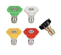 Buse Rotative Pour Nettoyeur Haute Pression,Embouts de Buse D'eau,Embouts de Buse de Pulvérisation pour Laveuse à Pression,1/4 Raccord Rapide Buse De Nettoyage à Turbine Rotative,5 Pièces
