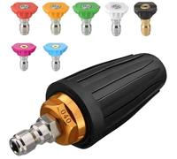 Buse Turbo pour Nettoyeur Haute Pression, Buse Rotative et 7 Embouts, Raccord Rapide 1/4 Pouce, 4000 PSI