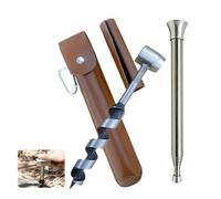 Bushcraft Foret à Main Manuel: Bushcraft Clé à Tarière, Tarière Manuelle Bushcrafts, Clé à Tarières à Main Bushcrafts Avec Holster & Blow Fire Tube Pour La Randonnée, Le Camping Et Les Aventures