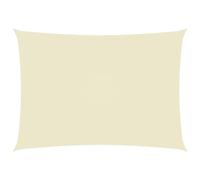 Bussandri Exclusive Voile d'ombrage rectangulaire en tissu Oxford Crème 6 x 8 m