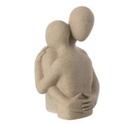 Buste Couple Câlin en Résine Shawn 38cm Beige