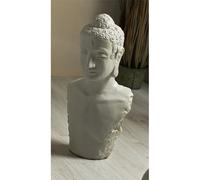Buste du jeune Bouddha Taupe 74 cm. 36 x 28 x 74 cm