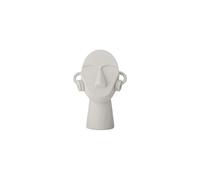 Buste en polyrésine blanc, avec boucles d'oreilles, expressif - Bloomingville, Luelle - 14x17x25 cm