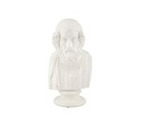 Mauro Ferretti Statuette buste homme Sage résine 25 cm Blanc
