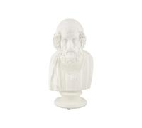 Buste Homme en Résine Sage 25cm Blanc