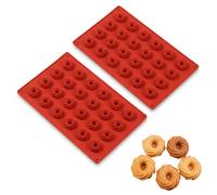 Bustlwor Mini Moule à Kouglof, Mini Beignets Moule, Moule à Kouglof en Silicone, pour Muffins, Brownies, Gâteaux, Pudding, Glaçons, Gelée