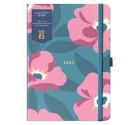Busy B - Agenda 2027 - Semainier A5 double - Floral bleu sarcelle