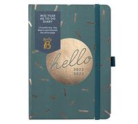 Busy B - Agenda mi-année To Do Août 2022 - Août 2023 - Motif Multicolore - Agenda semainier A6 avec mémos, porte-stylos et listes à déchirer 3998AMZ