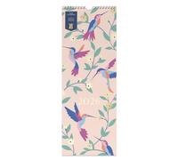 Busy B - Calendrier mural pour couples 2026 - Calendrier mural fin avec double emploi du temps, pochettes mensuelles et autocollants - Ruban Rose