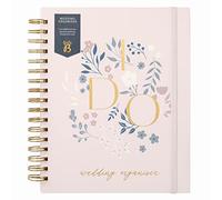 Busy B - Organiseur de mariage - Magnifique organiseur de mariage à reliure spirale rose et or avec quatre sections à onglets, des listes de contrôle, des notes et des pochettes de rangement.