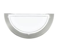 Eglo Applique murale Planet 1 – 1 ampoule E27 60 W, métal et verre, nickel mat (argent)